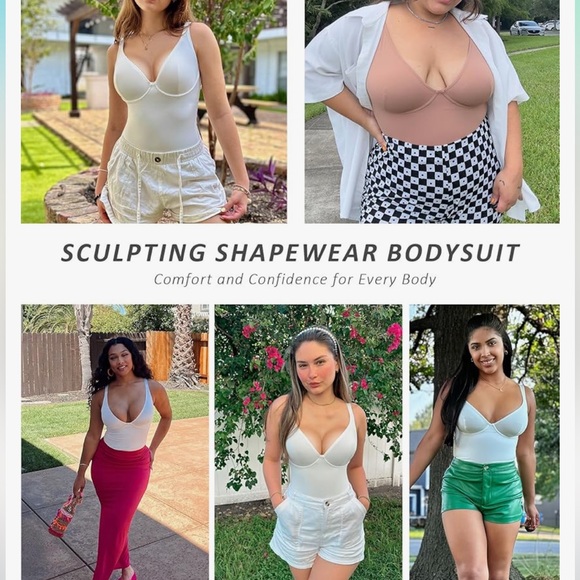 FEELINGIRL white underwire shapewear thong Bodysuit size XL NWT - Picture 2 of 6